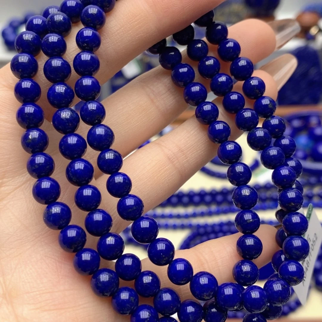 青金石未镶嵌颈饰6mm108