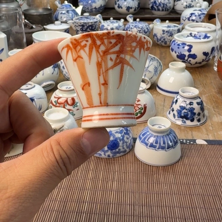 青花瓷器杯子茶具