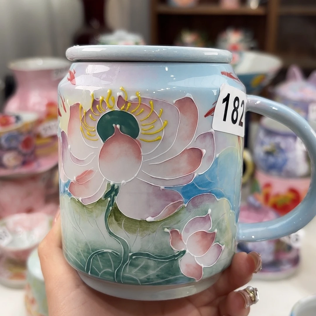 景德镇手绘高温釉下彩陶瓷茶具