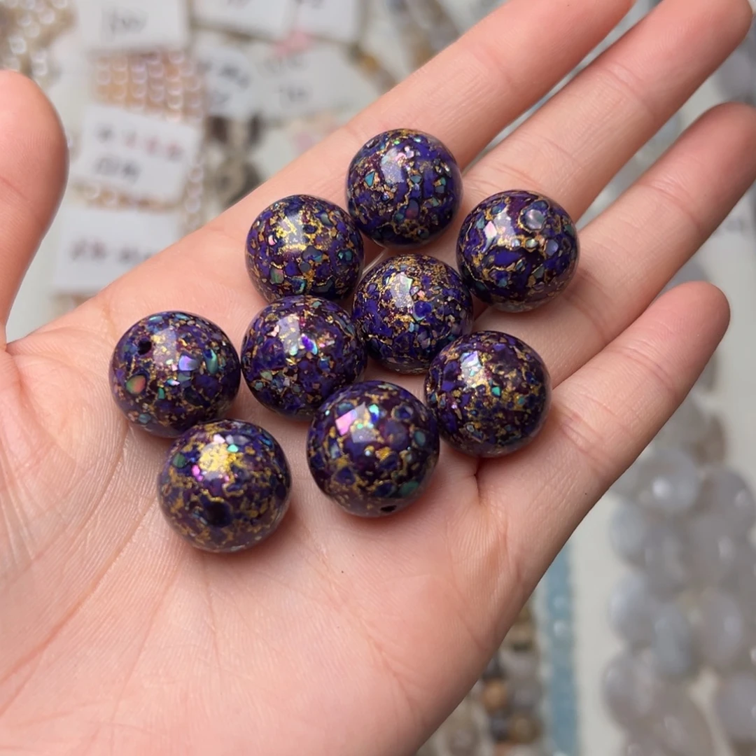 玛瑙/玉髓合金珠宝半成品L598。紫气东来17mm大漆珠一个