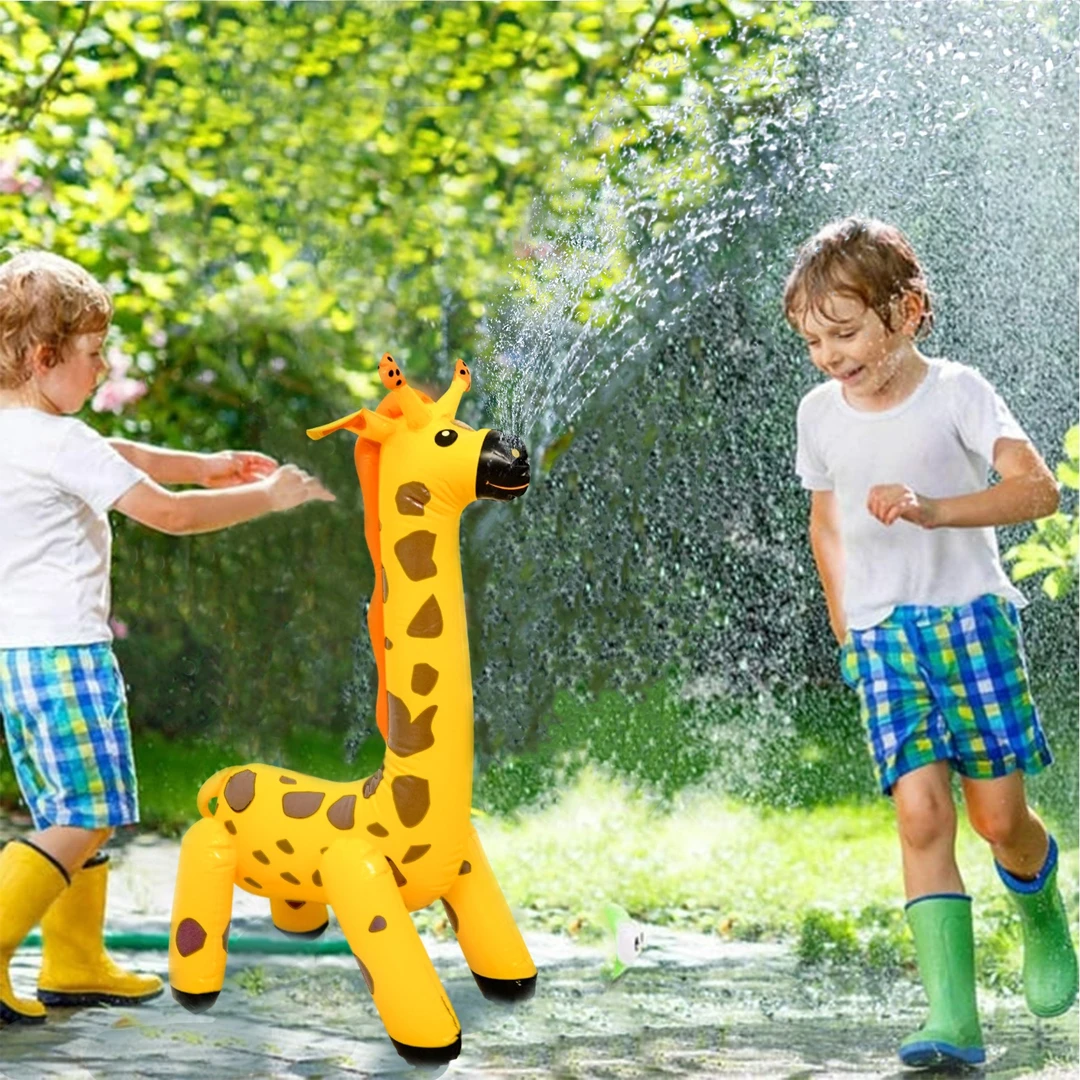 【限购福利品】夏天充气喷水长颈鹿儿童打水仗宝宝洗澡戏水玩具
