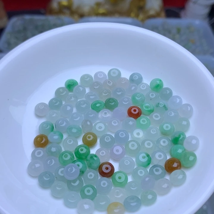 散珠翡翠卡4乘6.5冰三彩算盘10个