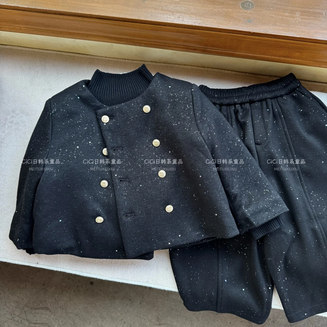 男童套装2025新款小香风休闲西装儿童小西服复古上衣外套