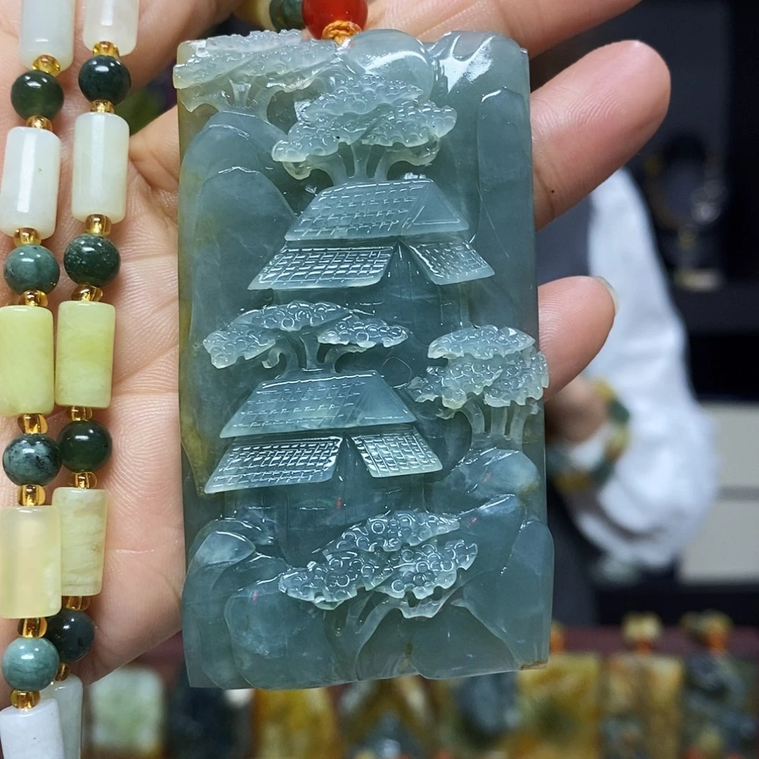 未镶嵌岫玉挂件吊坠