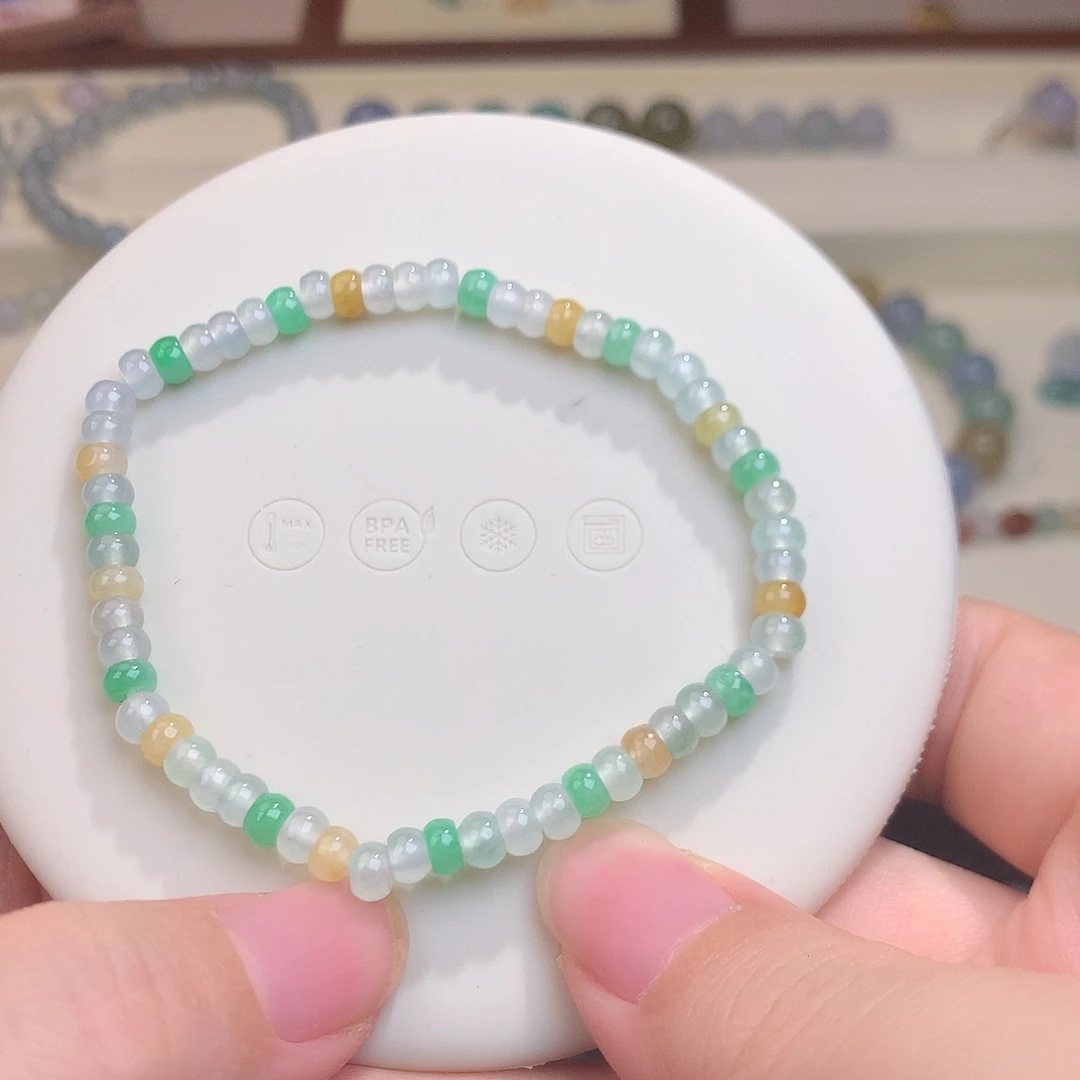 未镶嵌手链翡翠算盘珠