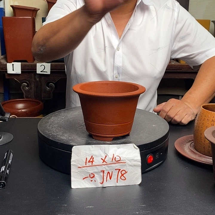 紫砂花盆货号一只JN78