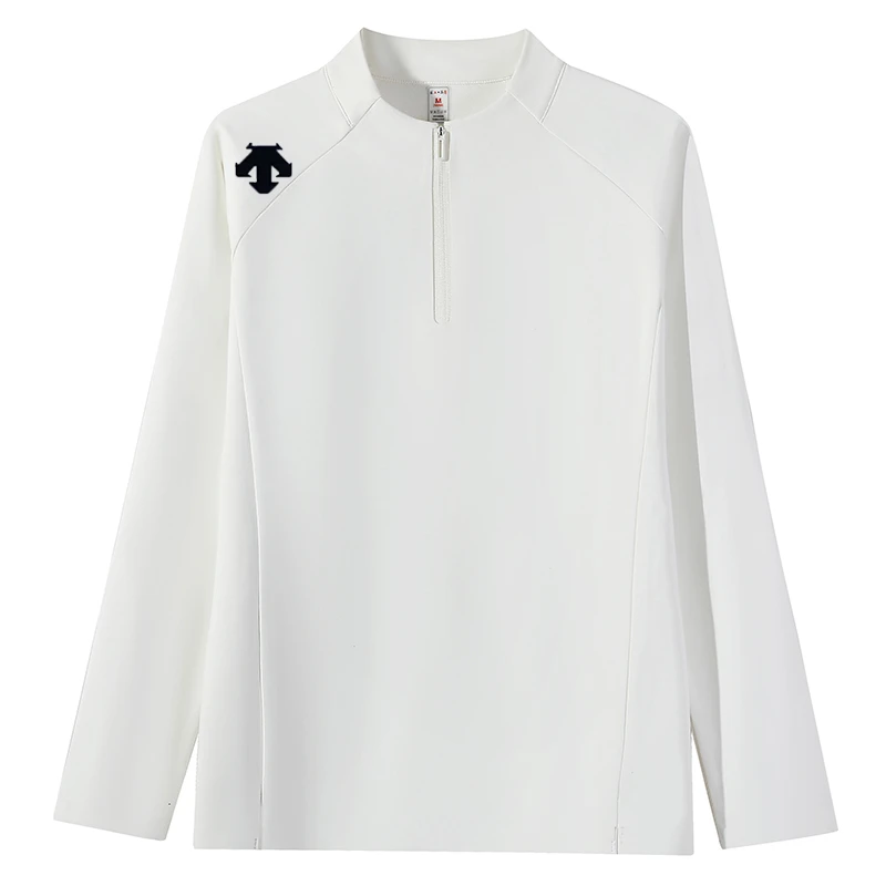 奥特莱斯 轻奢半高领长袖t恤男士秋冬休闲运动透气薄绒打底衫卫衣