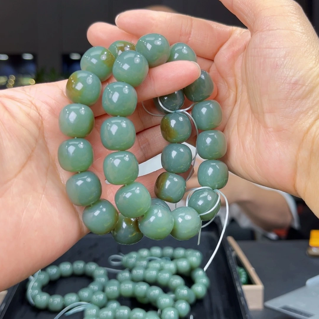手串未镶嵌和田玉纯天然新疆且末蓝料16多样性发货拍一发一