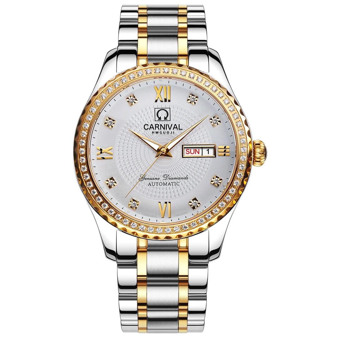 【zzw】CARNIVAL男士全自动机械机芯手表商务防水8629