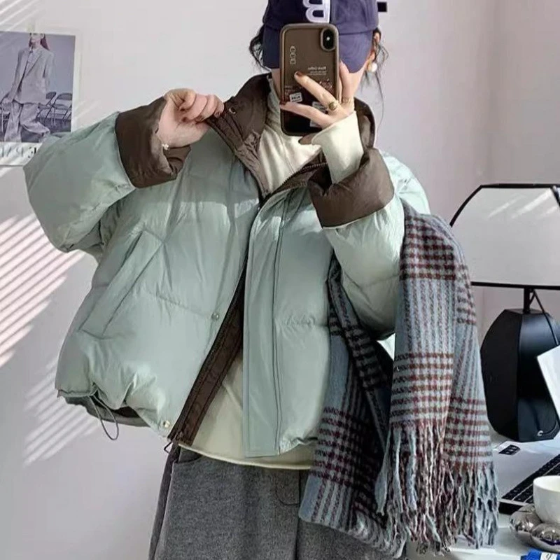2025年秋冬季新款女士棉衣棉服立领外套袄小个子短款加绒加厚女