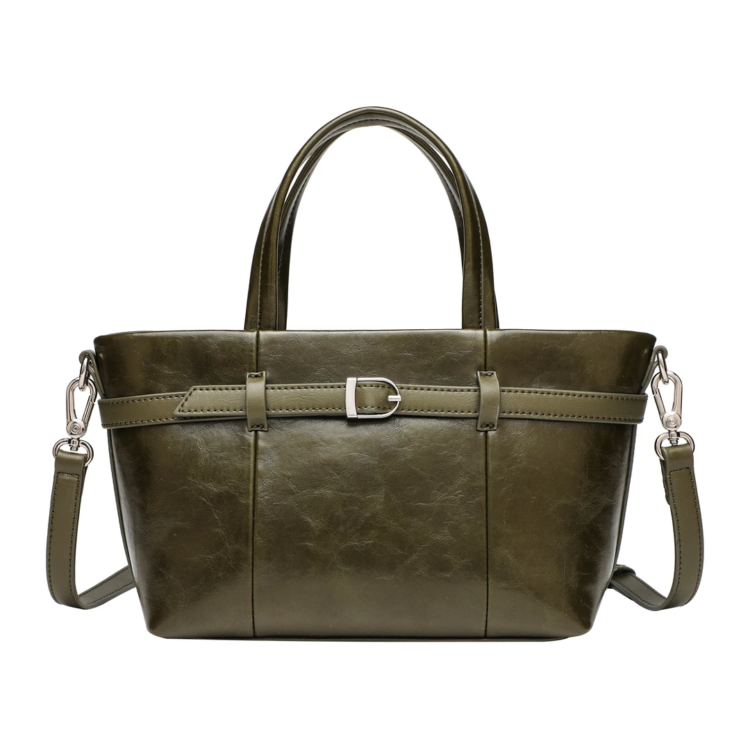 【婉婉专属】休闲油蜡菜蓝子斜挎包