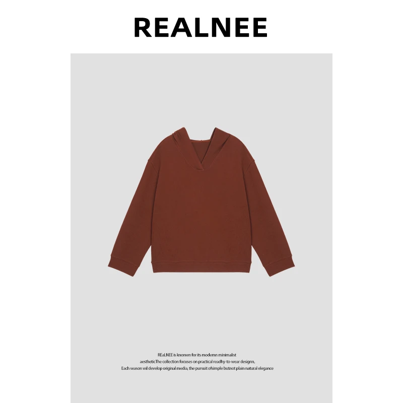 【REALNEE】“过年衣”极简百搭打底长袖卫衣RLMMP4WY06105