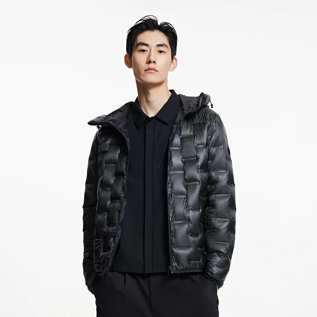 杰克琼斯秋冬款男装厚外套男士连帽好羽绒服时尚舒适户外轻盈保暖