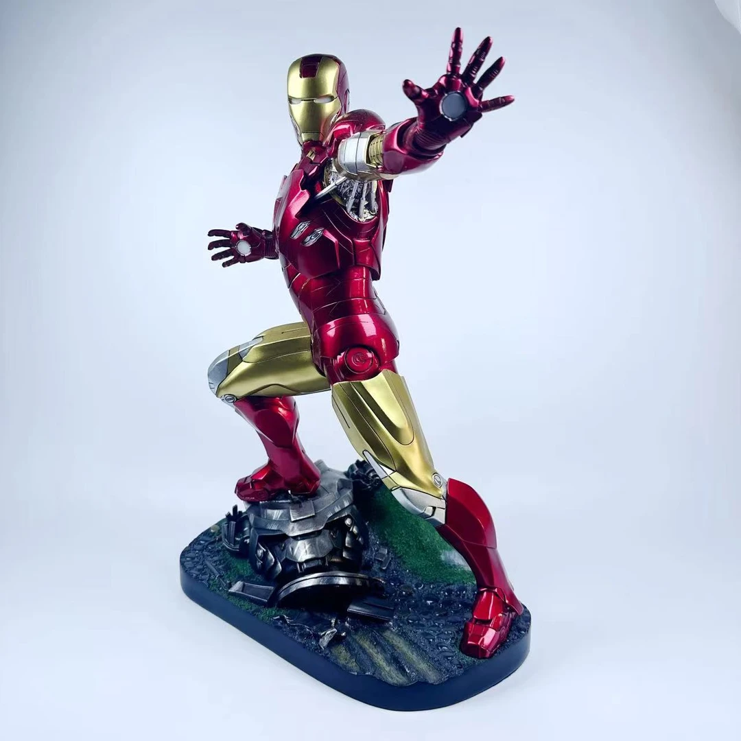 钢铁侠MK6充电可发光树脂1比4家居潮流摆件