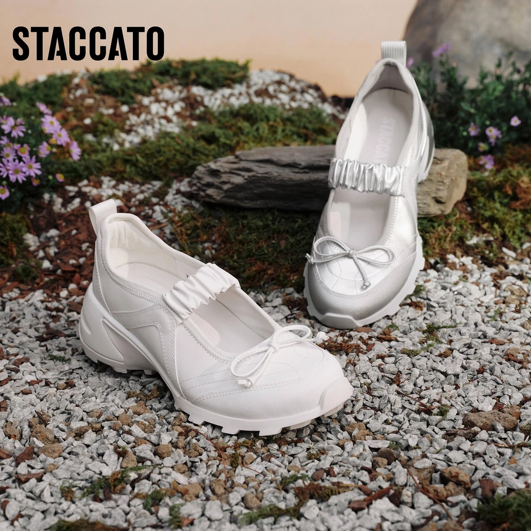 思加图2025春季新款月光蝴蝶奶油鞋玛丽珍鞋厚底单鞋女Y2280AQ5