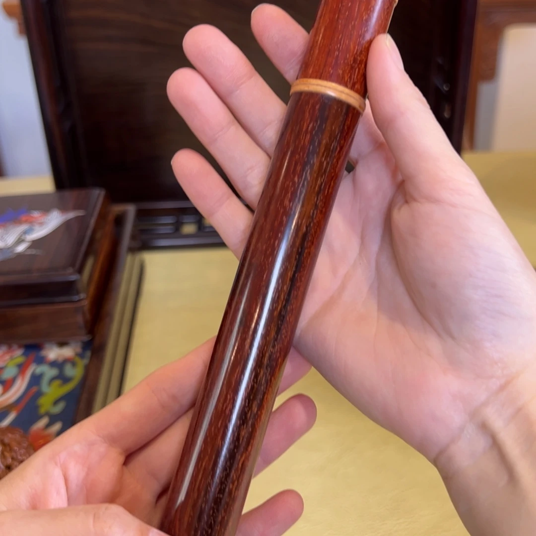 紫檀木类成套家具小叶紫檀嵌黄杨木嵌猛犸香筒