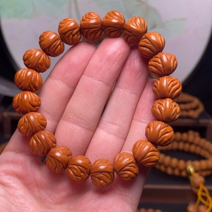 桃核手串14红魔爆肚