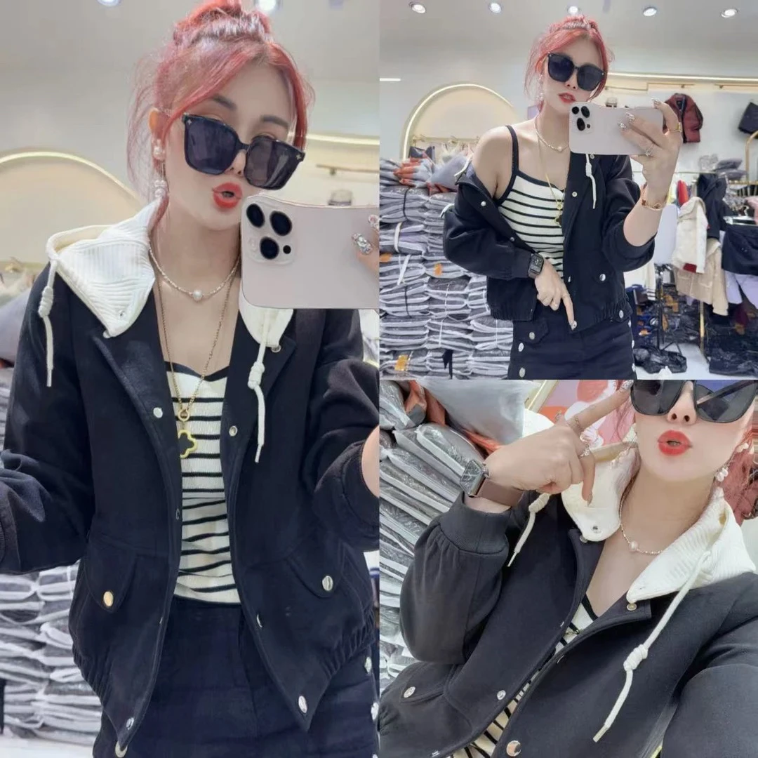 新款夹棉显瘦保暖外套6816