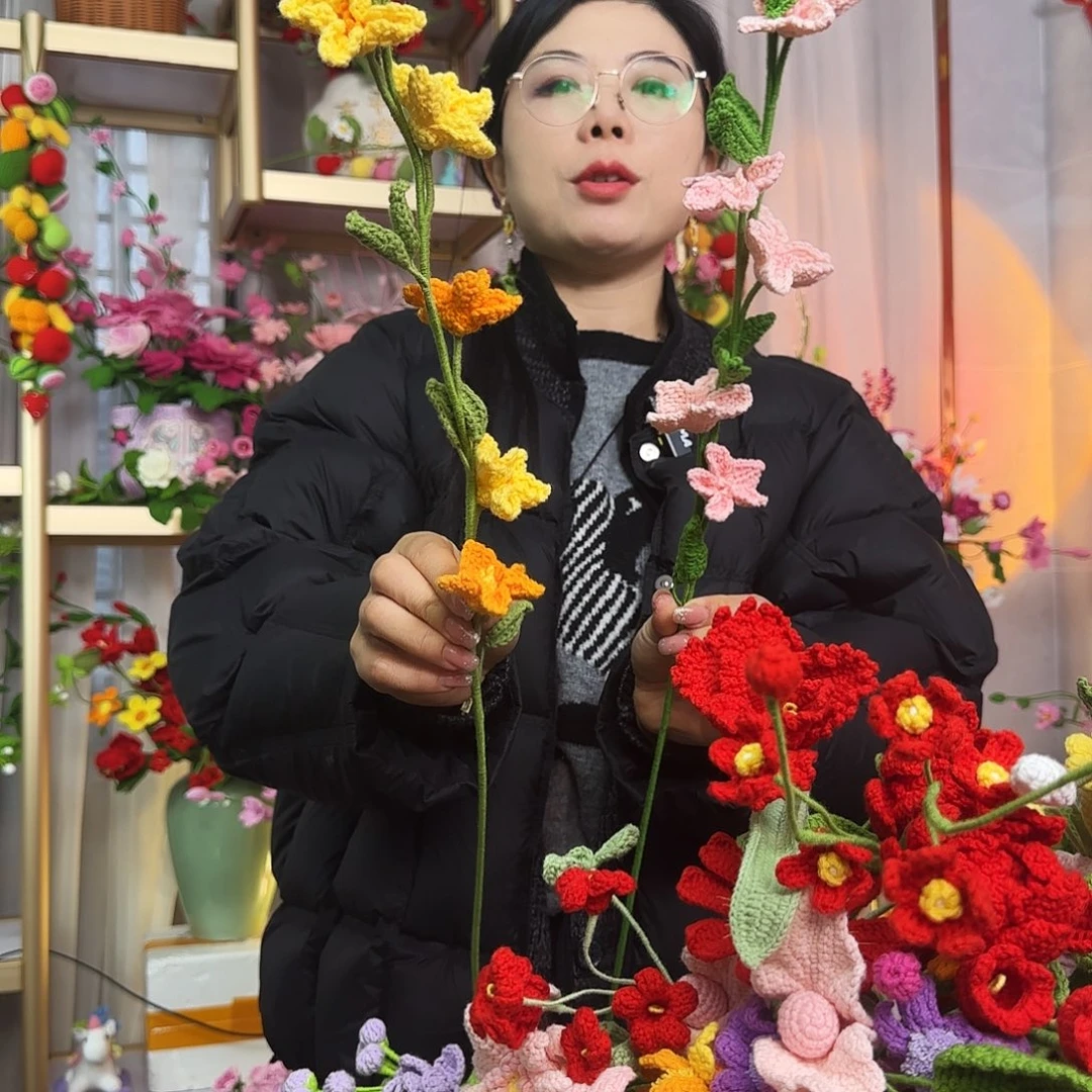 手工钩织设计花束