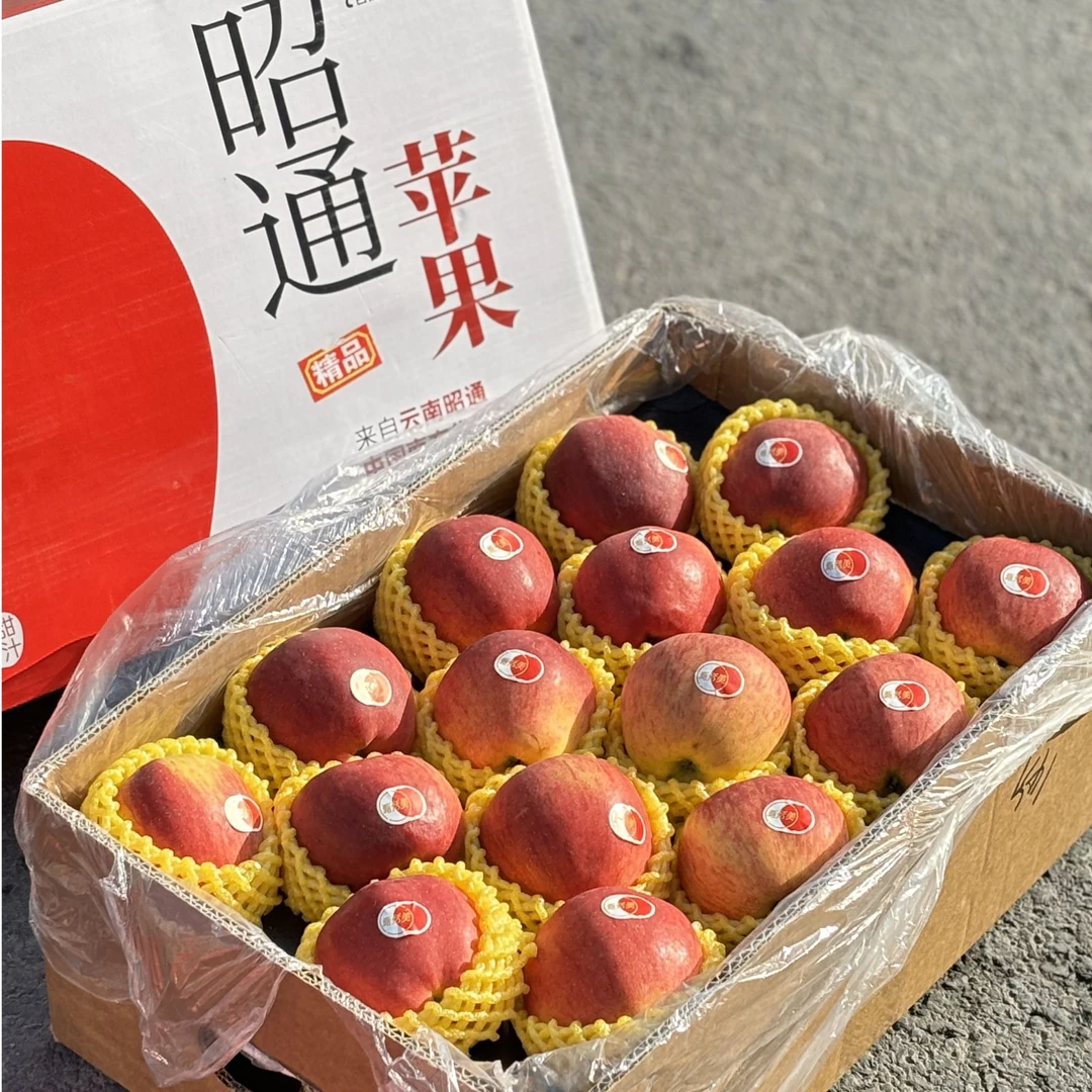 【云南邵通苹果】送礼必备 上下两层 毛重14斤 大果 酥脆甜 发河南
