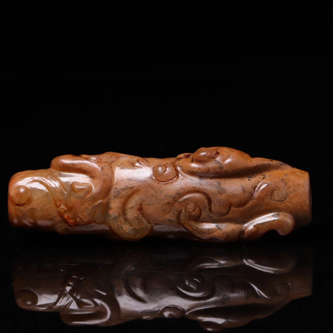 明代和田玉龙纹玉珒-NX