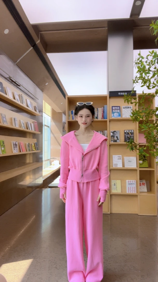 【小蛮腰套装7-12 】新品高颜值女神网红小个子洋气韩版连帽套装