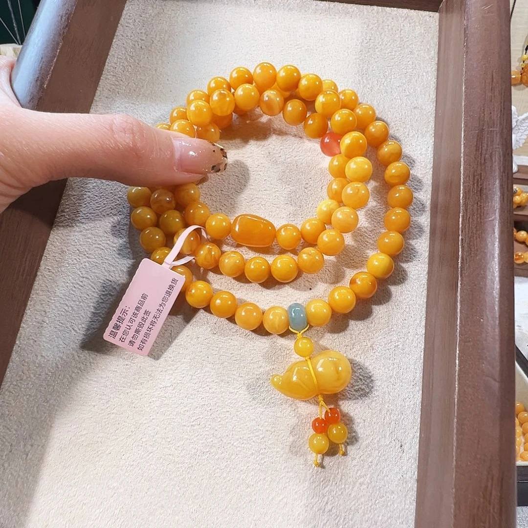 蜜蜡未镶嵌手链蜜蜡8.1mm