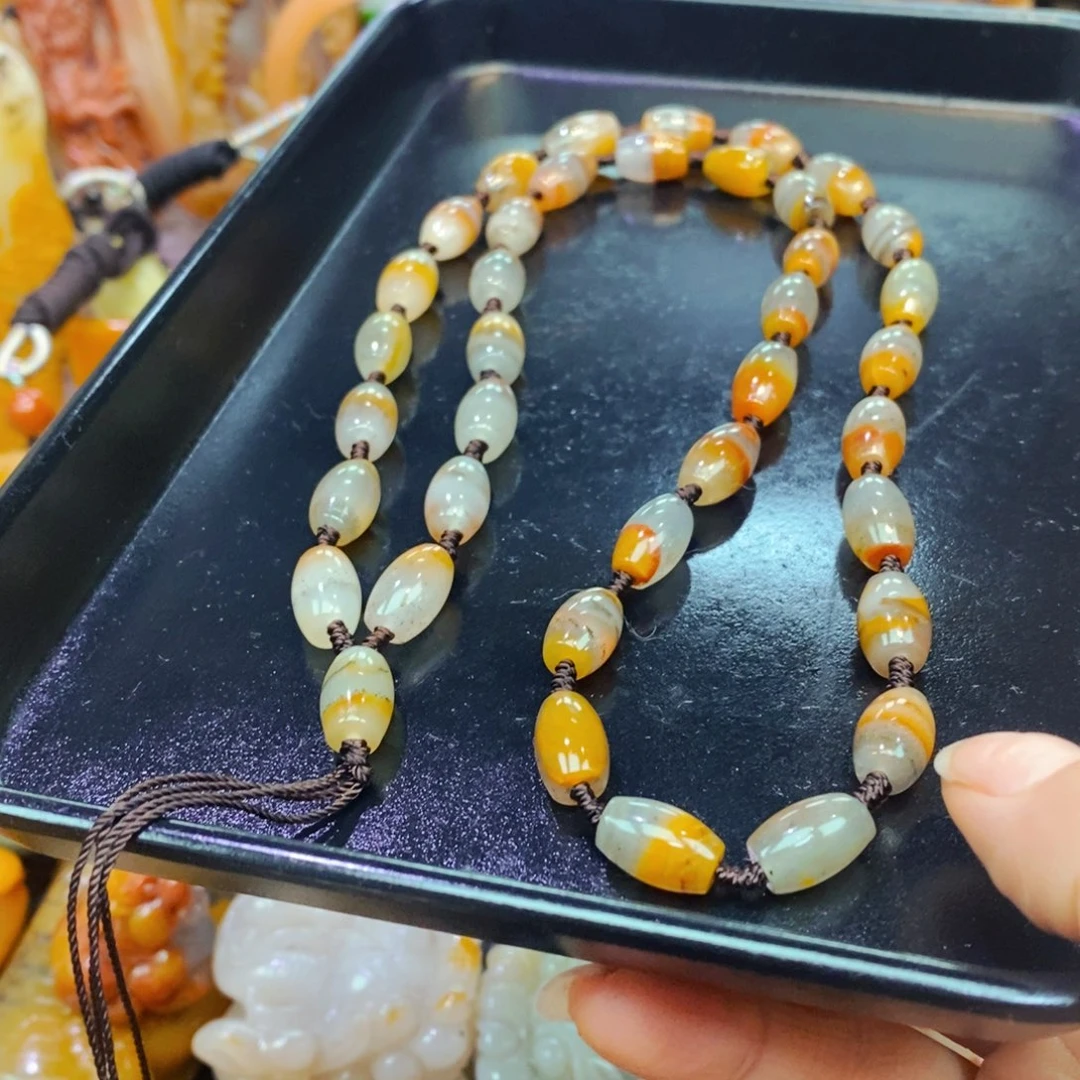 未镶嵌石英质玉（黄龙玉）吊坠(不含链)