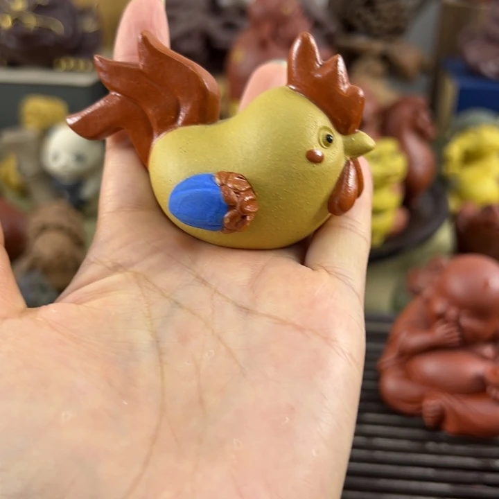 紫砂茶宠紫砂七彩鸡