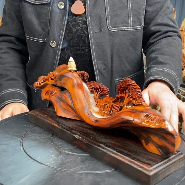 柏木（崖柏）山水倒流香送两盒香