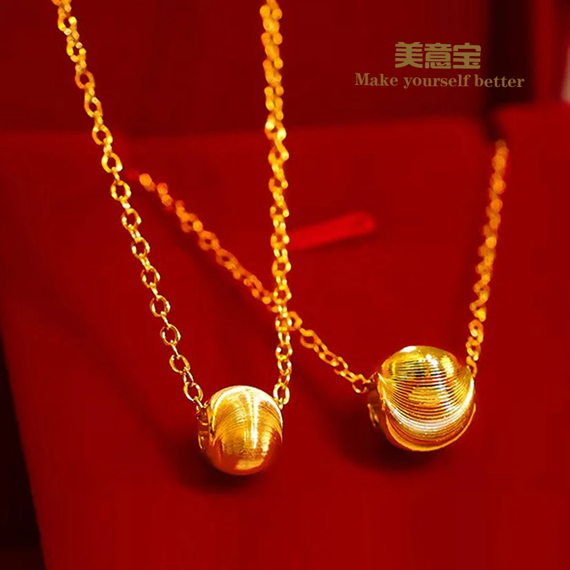 合金项链 金色爆款转运珠项链简约时尚吊坠首饰链子饰品锁骨链