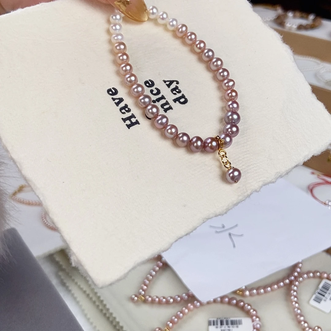 手绳淡水珍珠银S925镶嵌