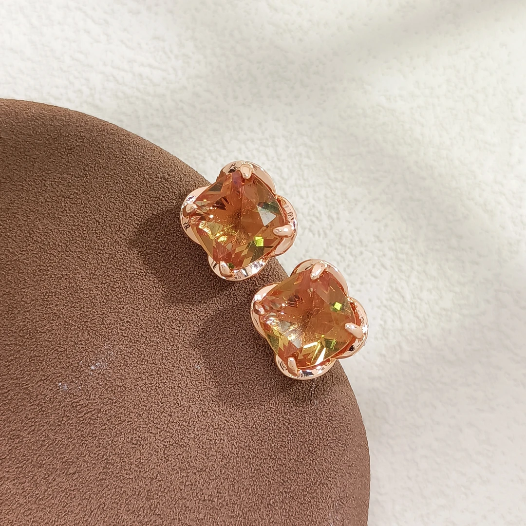 铜合金合成锆石耳饰 GTL-54250 耳环欧美百搭时尚欧美简约气质