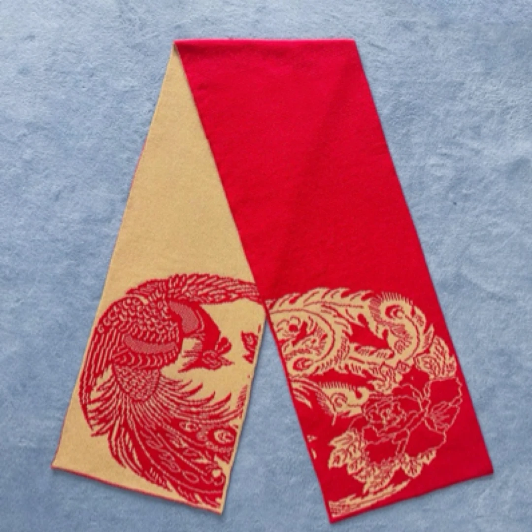 孔雀富贵吉祥 8两 围巾材料包【非成品】
