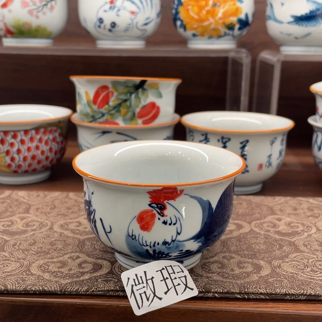 有瑕釉下彩纯手绘