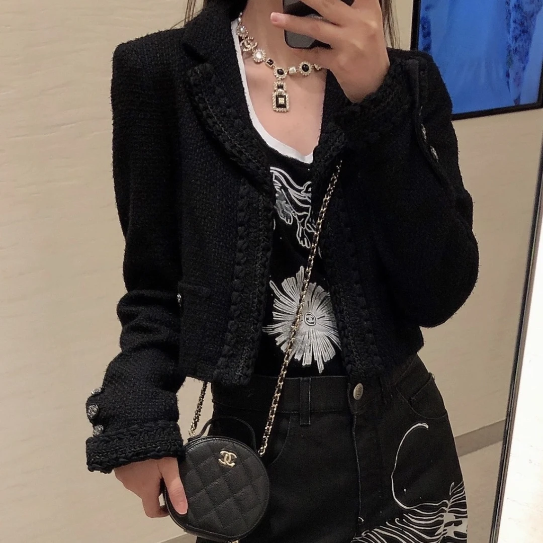 99新 Chanel/香奈儿 黑色经典小西装 34码 99新全套 GM002324