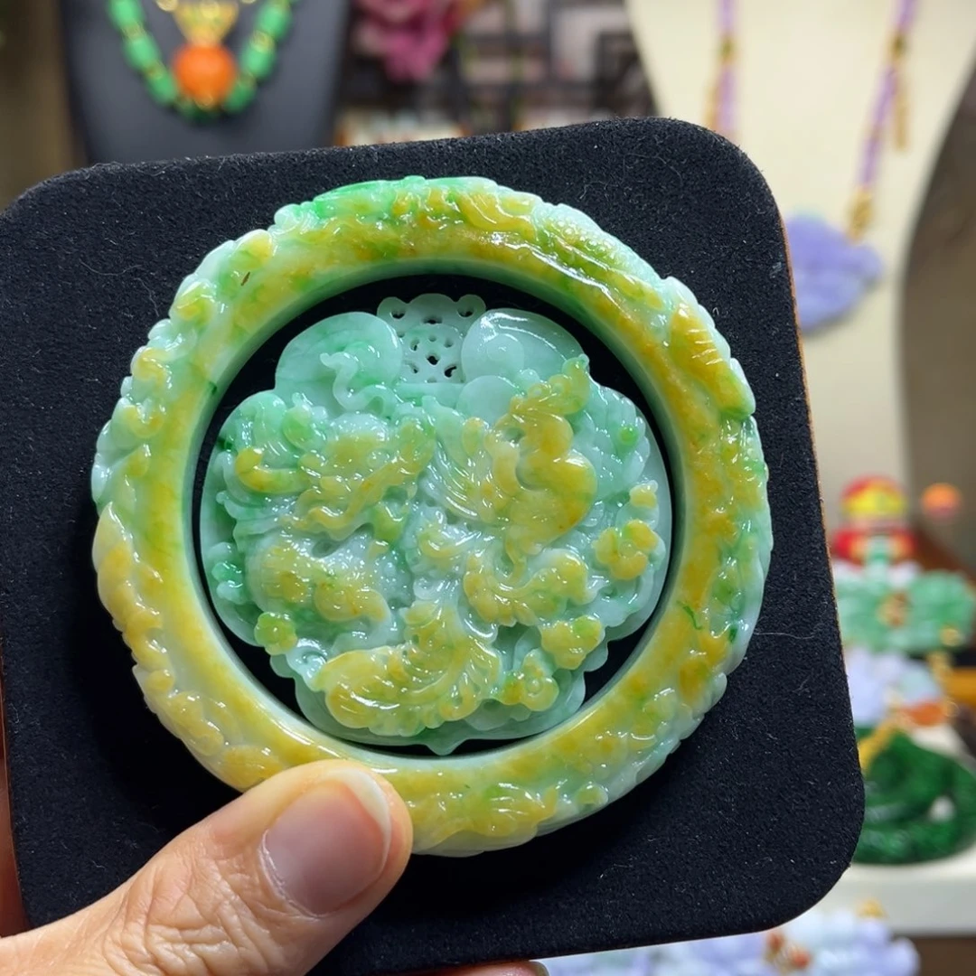翡翠未镶嵌颈饰天然翡翠手镯57圈口