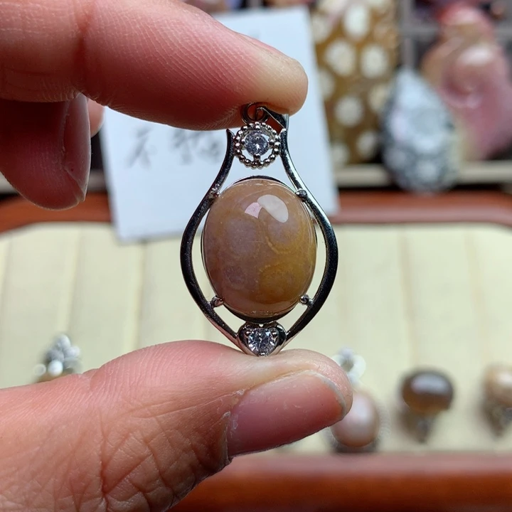 硅化珊瑚（珊瑚玉）颈饰未镶嵌