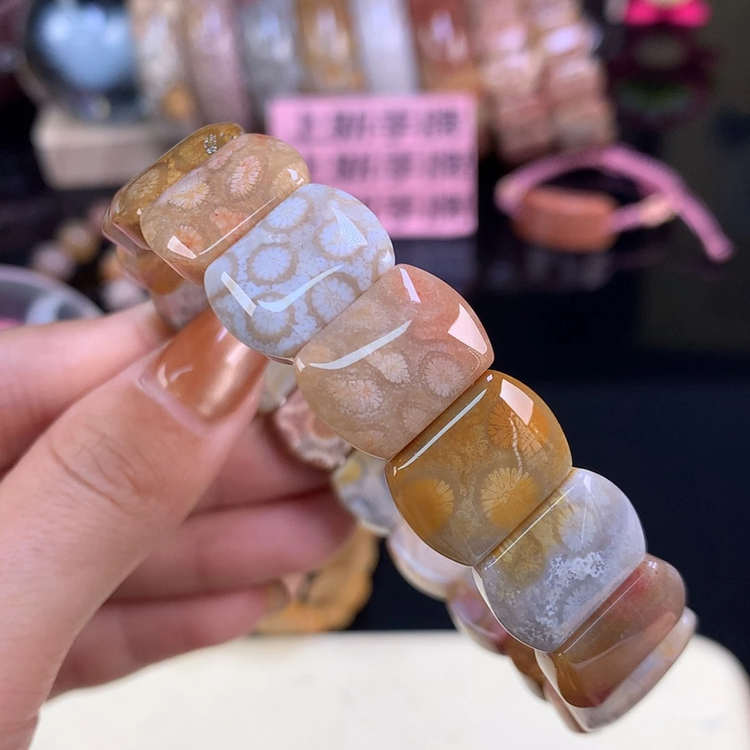 【闪购商品】颈饰未镶嵌硅化珊瑚（珊瑚玉）上新手牌（29号）