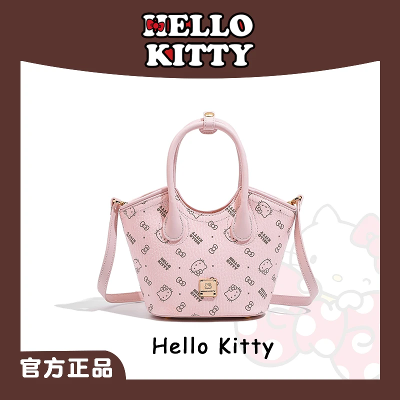 Mesuca/麦斯卡HelloKitty凯蒂猫敞口单肩包斜挎拉链印花单肩女包