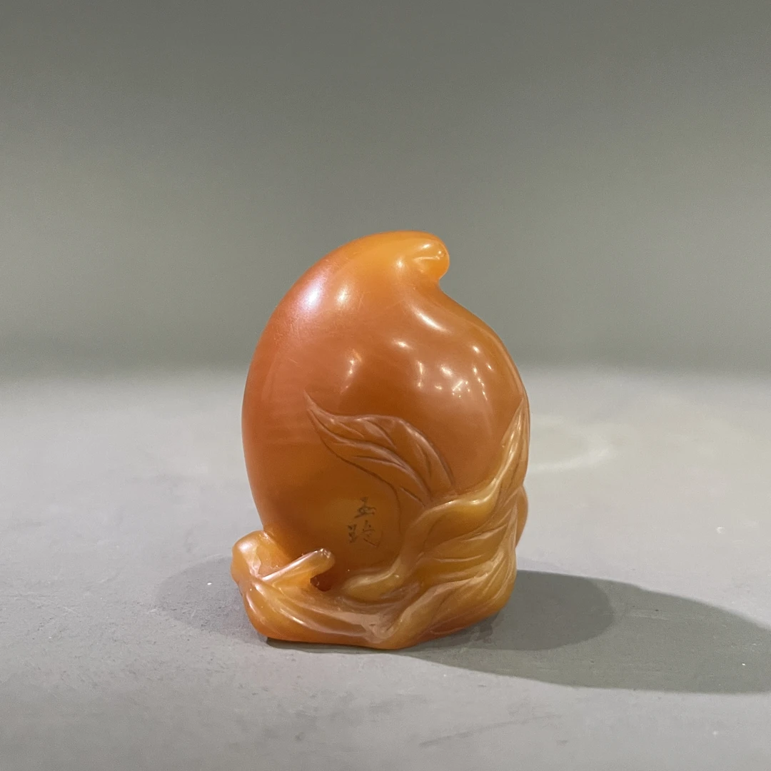 HZ98725寿山石寿桃把件/朵云轩