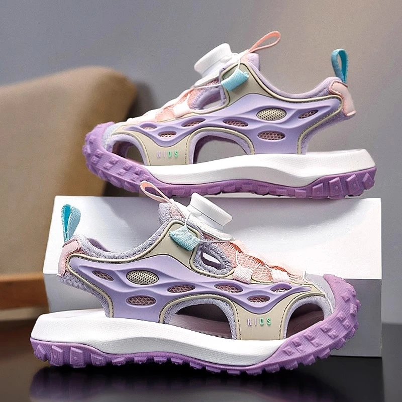 ABC 断码女童凉鞋夏季2025新款儿童包头沙滩鞋中大童女孩防滑凉拖