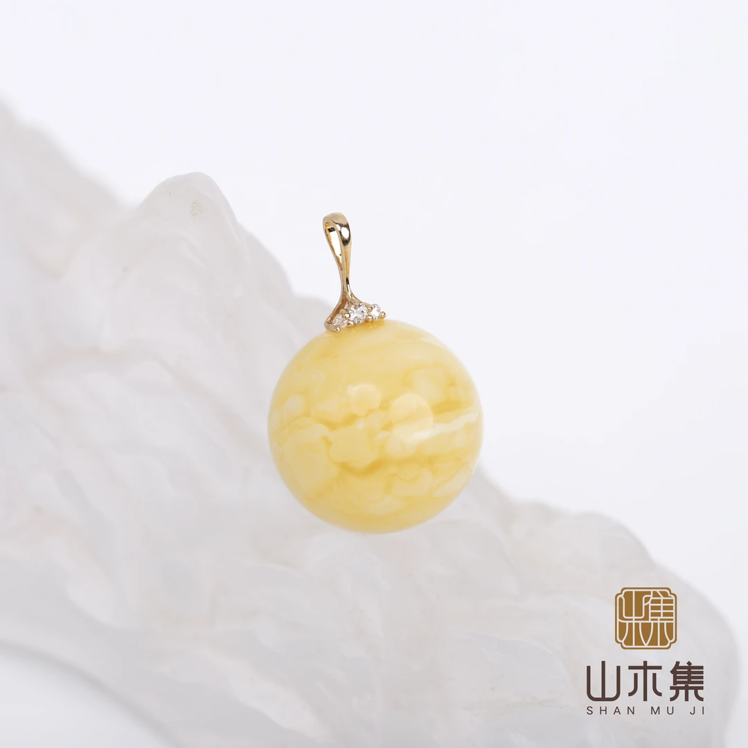【18K金】妖花蜜蜡吊坠￥￥【山木集】（多样性，赠银链）