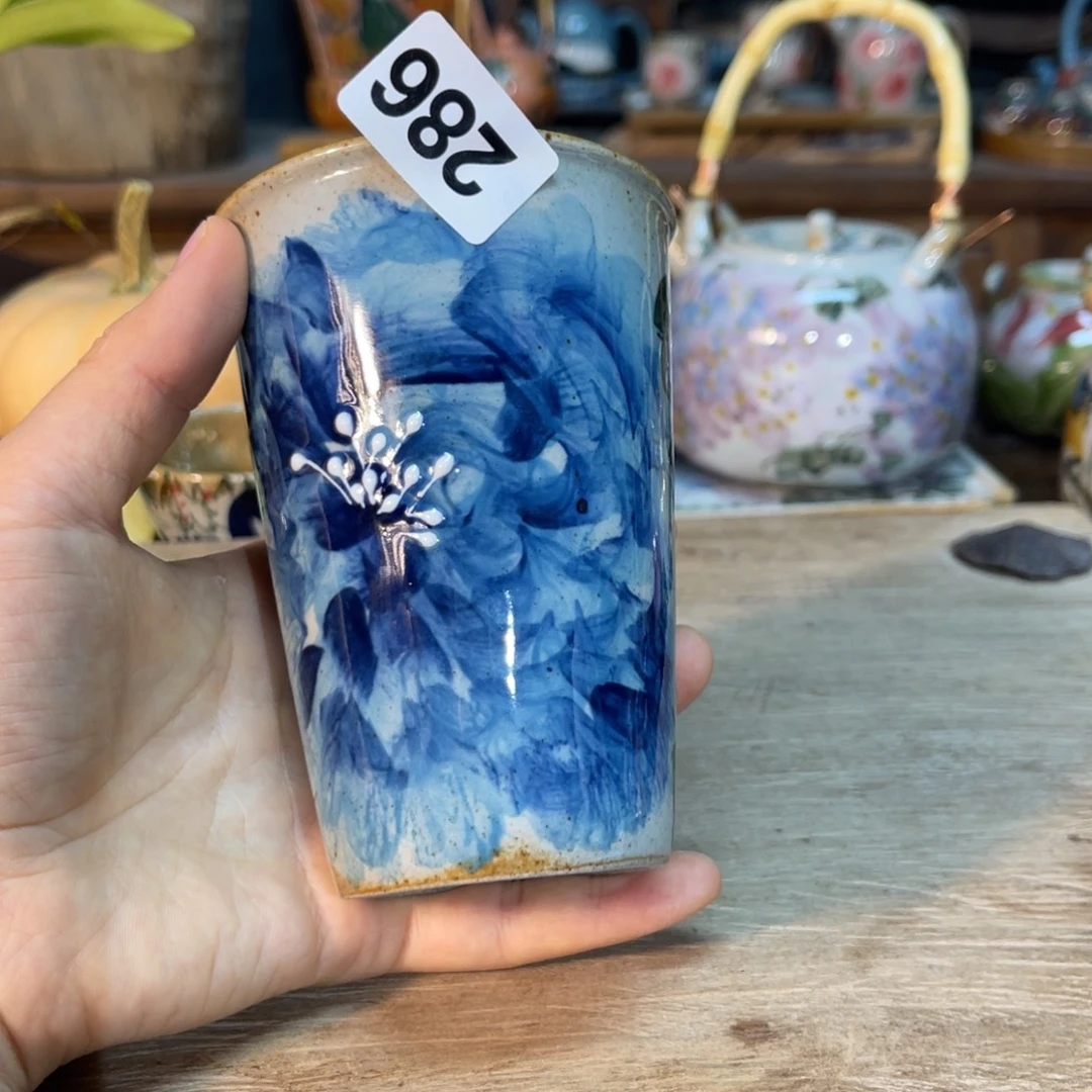 壶素浅陶瓷手工手绘