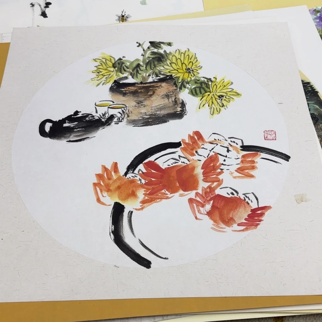 国画50-50斗方卡纸童
