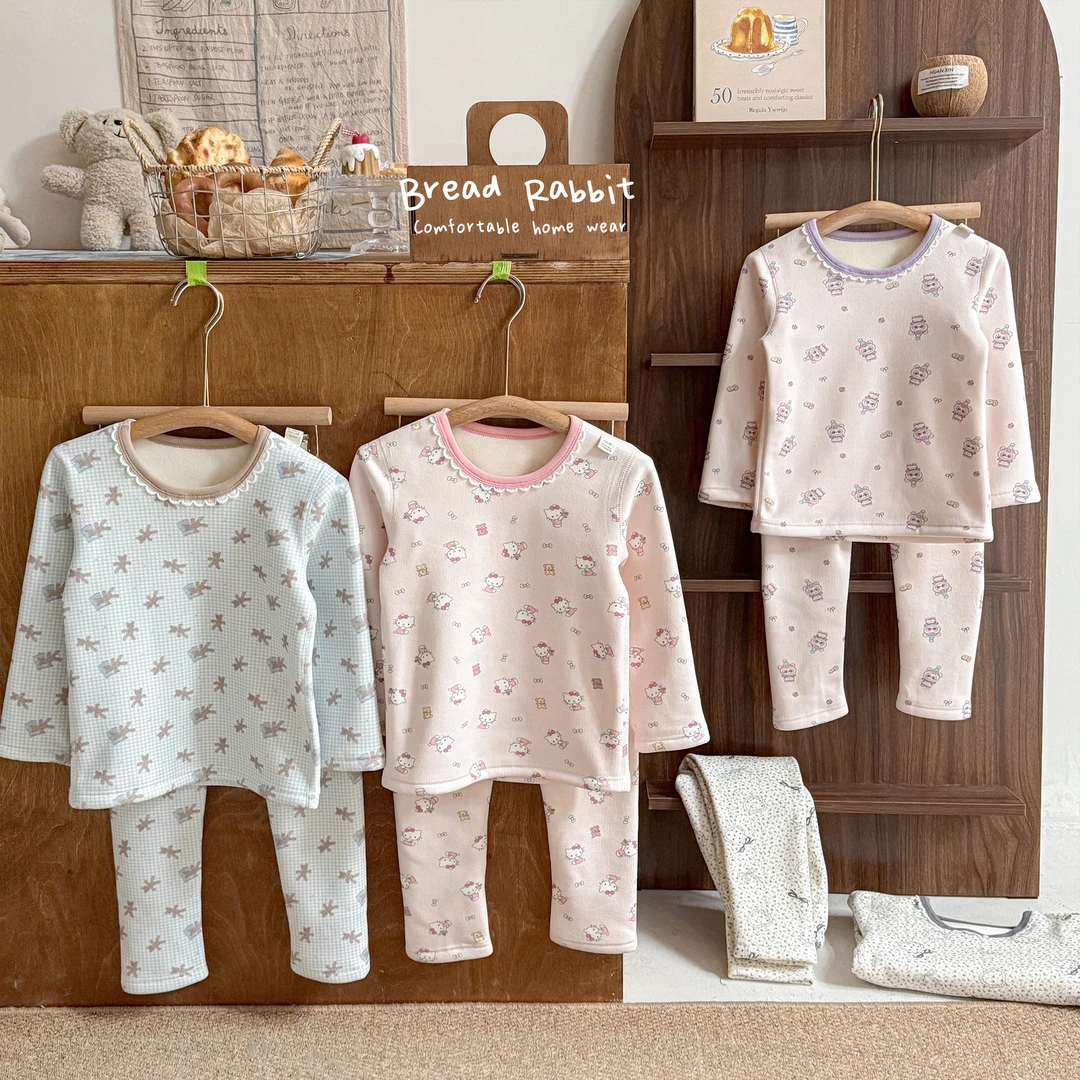 秋冬新款儿童家居服保暖套装 MDJ5366