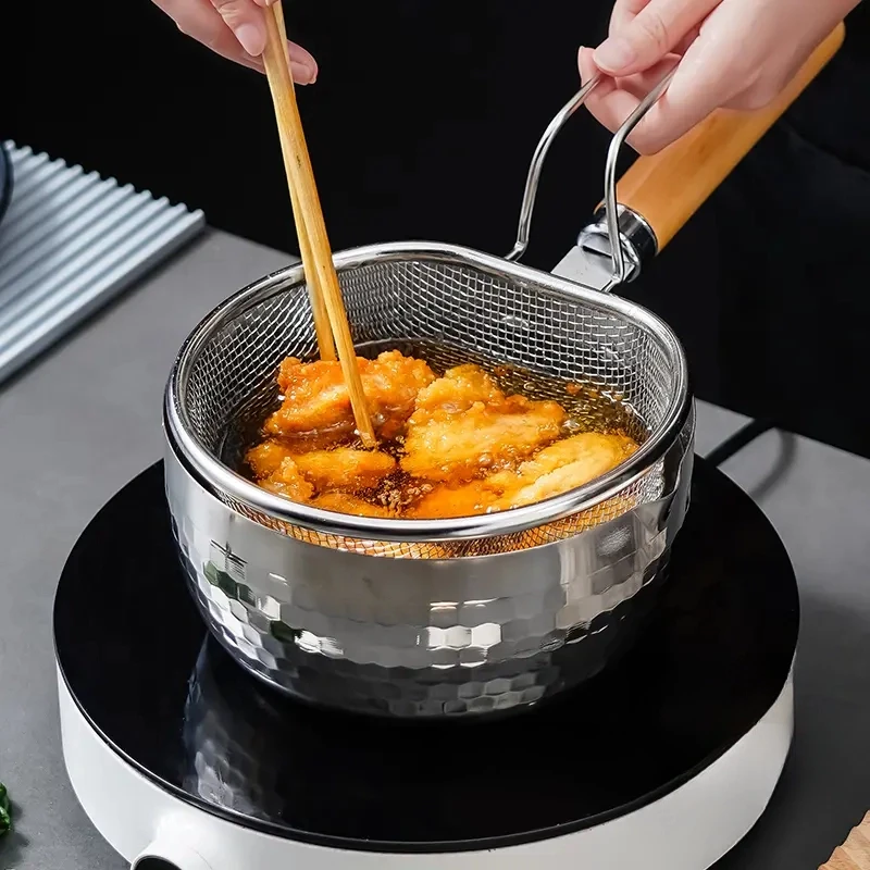 不锈钢油炸网沥油漏网厨房炸篮捞面勺漏勺过滤网煮面捞勺滤网
