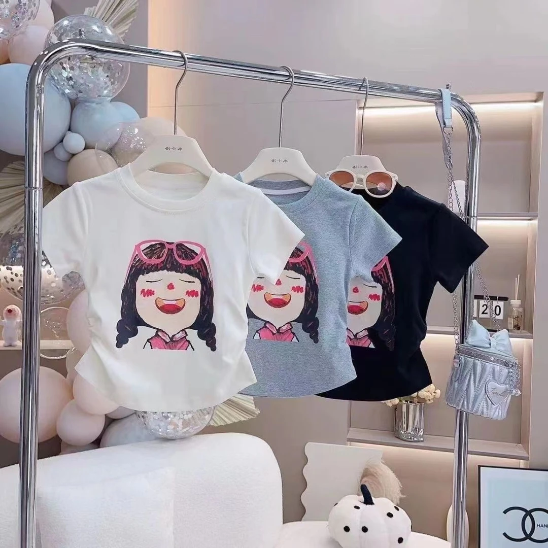 女童夏季套装纯棉新款女宝宝夏款洋气女孩短袖T恤休闲裙裤两件套