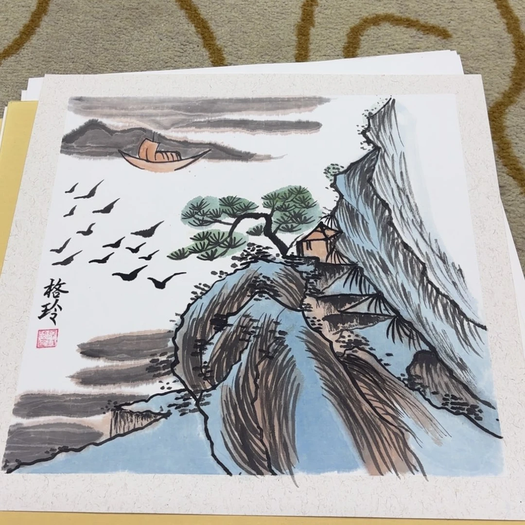 国画38-38卡纸作品艺