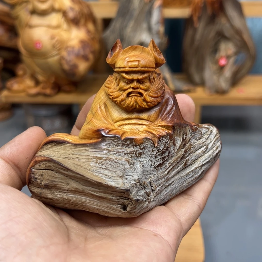 秋***满木崖柏木摆件手把件